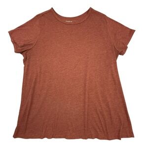Torrid T-Shirt Womens Plus 1 Brown Casual Classic Fit Short Sleeve Crew Neck Top